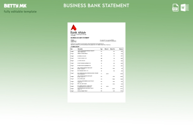 Модерен стил ОАЕ Абу Даби банка Алфала компанија која проверува извод од сметкат
